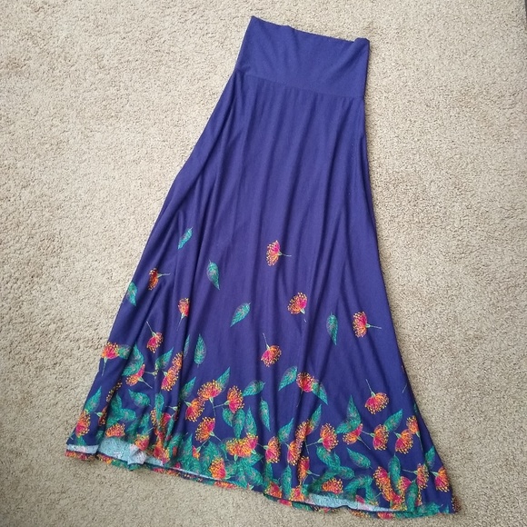 LuLaRoe Dresses & Skirts - Lularoe floral dipped Maxi Skirt